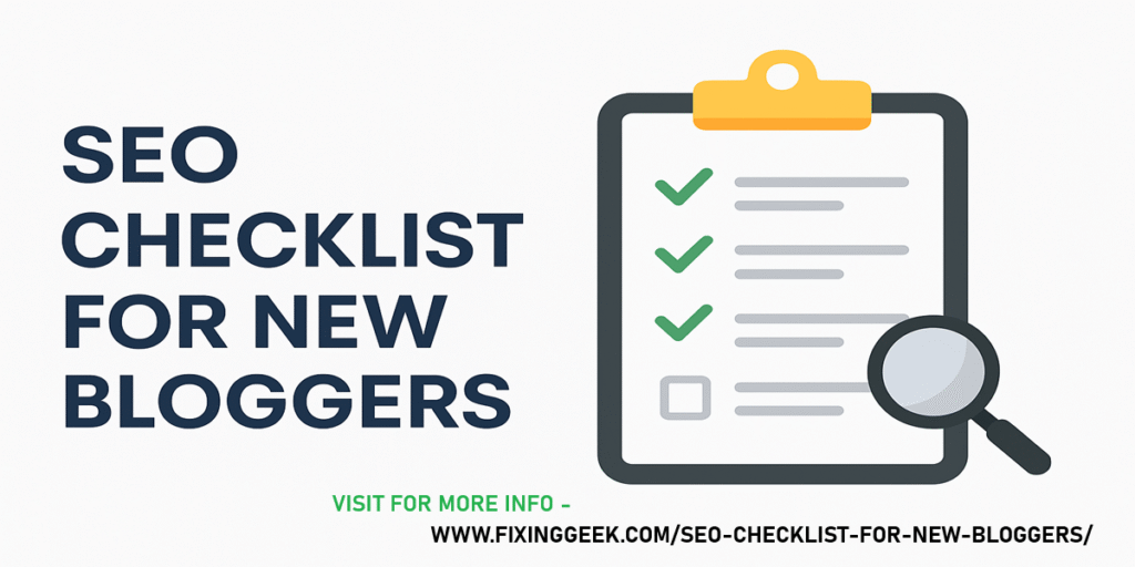 SEO checklist for new bloggers