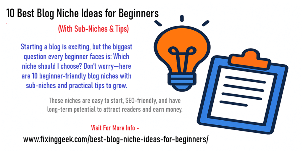 blog niche ideas for beginners